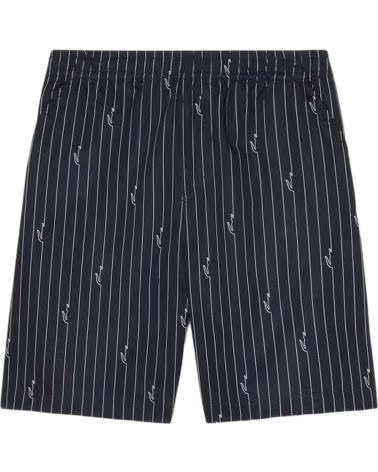 LACOSTE PANTALÓN CORTO GH1964-IY8 A RAYAS CON ESTAMPADO