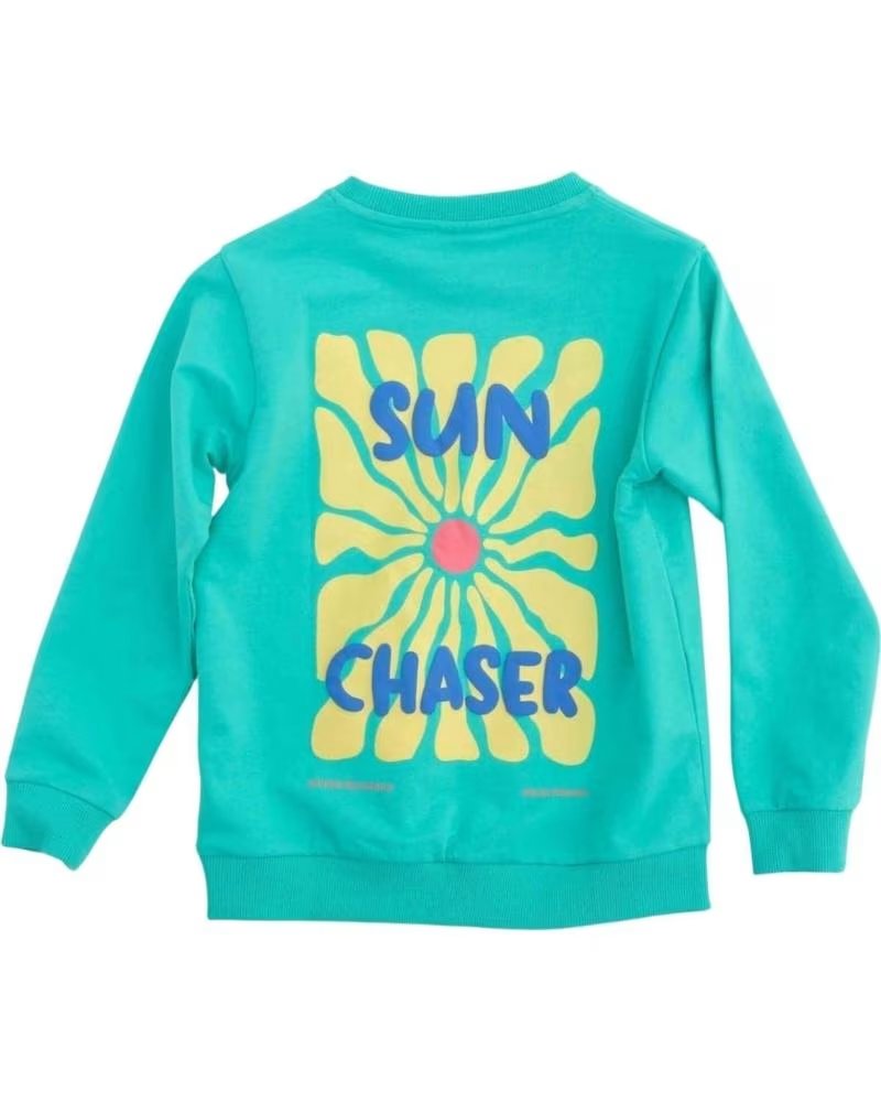 BADAWII SUN CHASER COTTON SWEATSHIRT IN GREEN