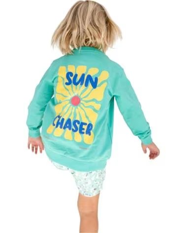 BADAWII SUN CHASER COTTON SWEATSHIRT IN GREEN