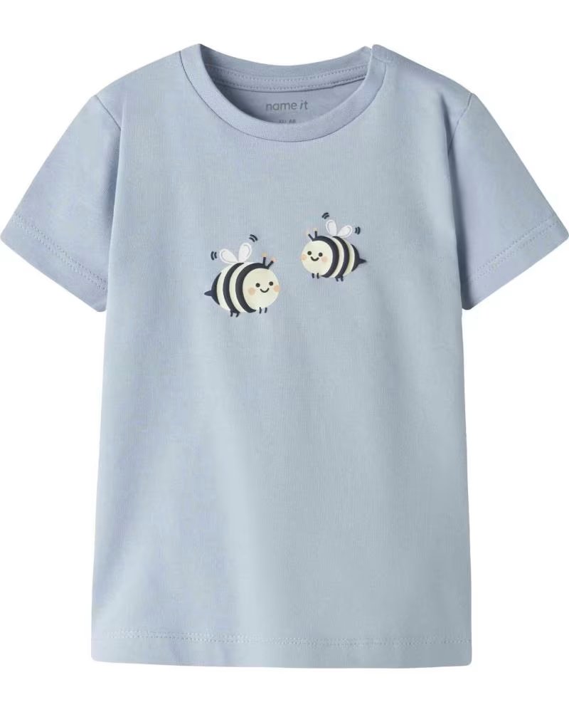 NAME IT KURZARM-T-SHIRT 13229237-BEE FÜR BABYS CELESTE