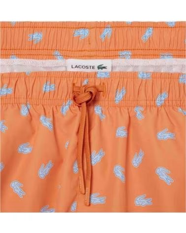 LACOSTE COSTUME DA BAGNO MH1851-IY0 STAMPATO ARANCIONE BLOSSOM