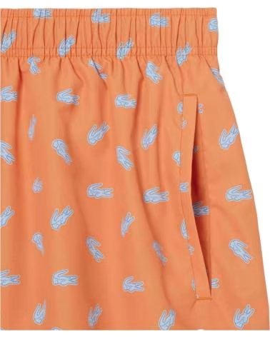 LACOSTE COSTUME DA BAGNO MH1851-IY0 STAMPATO ARANCIONE BLOSSOM