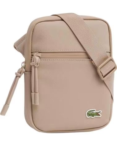 SACOCHE VERTICALE LACOSTE NH3307LV COULEUR BEIGE BEIG CLARO