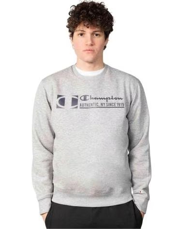 CHAMPION FELPA 217995 GIROCOLLO GRIGIA