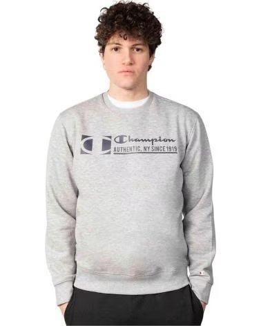 CHAMPION FELPA 217995 GIROCOLLO GRIGIA