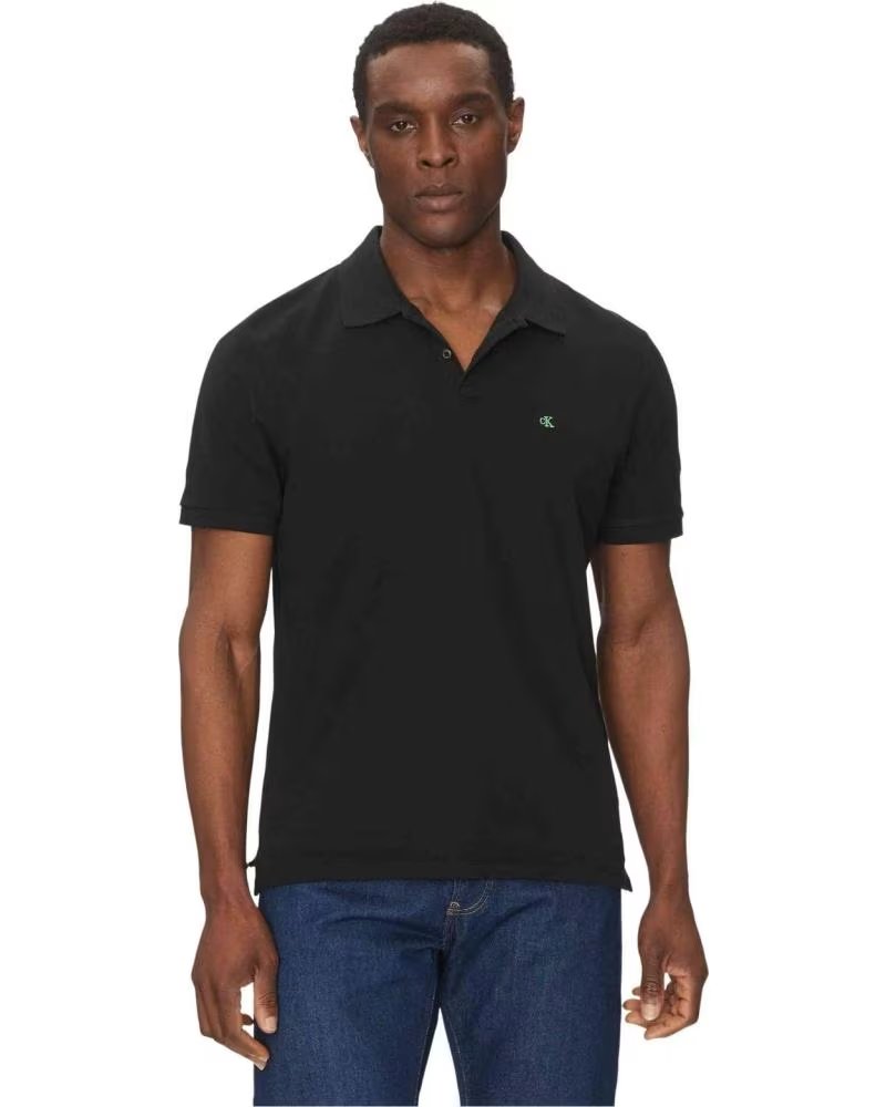 CALVIN KLEIN POLO MANICA CORTA JEANS 072403200002 BLACK