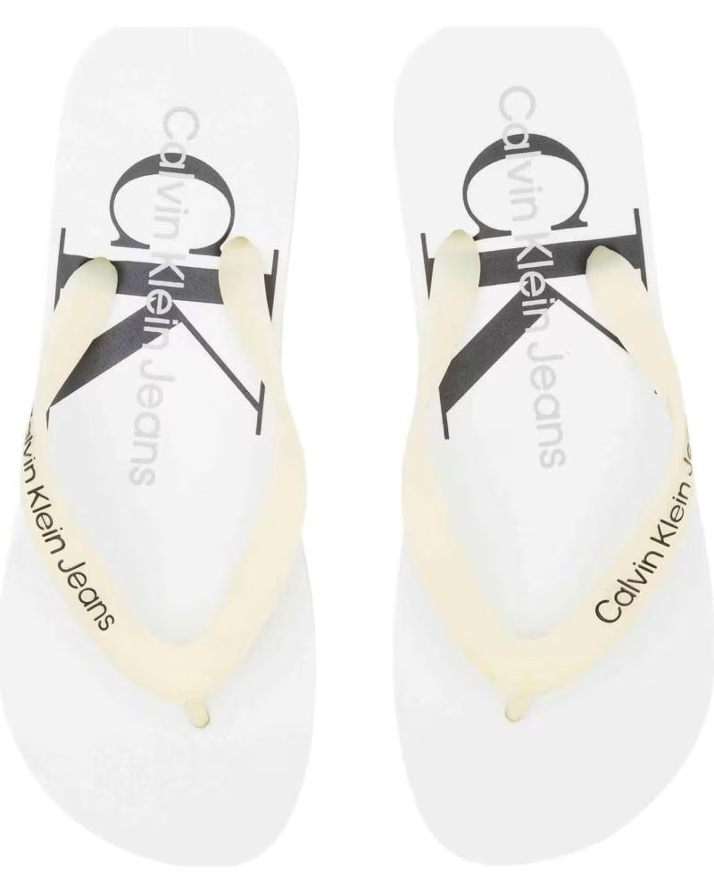 CALVIN KLEIN CHINELOS JEANS 063102300001 BRANCOS ROJO