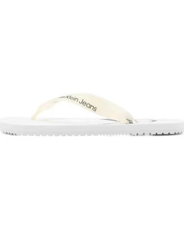 CALVIN KLEIN CHINELOS JEANS 063102300001 BRANCOS ROJO
