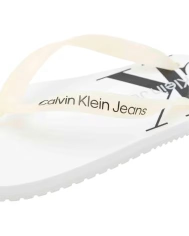 CALVIN KLEIN CHINELOS JEANS 063102300001 BRANCOS ROJO