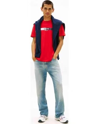 TOMMY JEANS T-SHIRT À MANCHES COURTES AVEC LOGO GRAPHIQUE ECRU