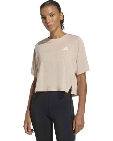 ADIDAS T-SHIRT A MANICHE CORTE JY7421 BEIGE DA DONNA MUJER