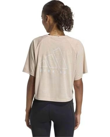 ADIDAS T-SHIRT A MANICHE CORTE JY7421 BEIGE DA DONNA MUJER