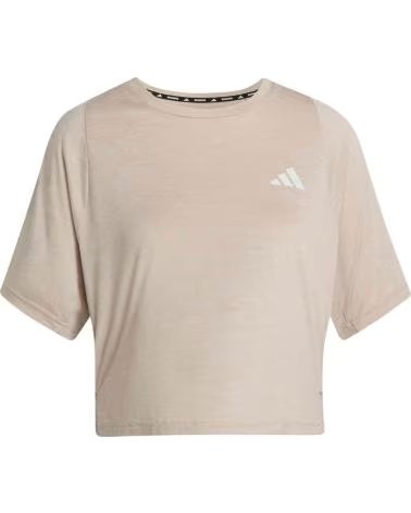 ADIDAS T-SHIRT A MANICHE CORTE JY7421 BEIGE DA DONNA MUJER