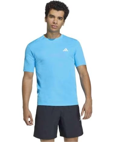 ADIDAS T-SHIRT A MANICHE CORTE WORKOUT ESSENTIALS BASE BLU
