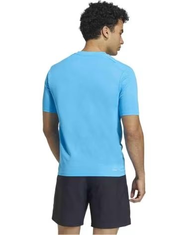 ADIDAS T-SHIRT A MANICHE CORTE WORKOUT ESSENTIALS BASE BLU