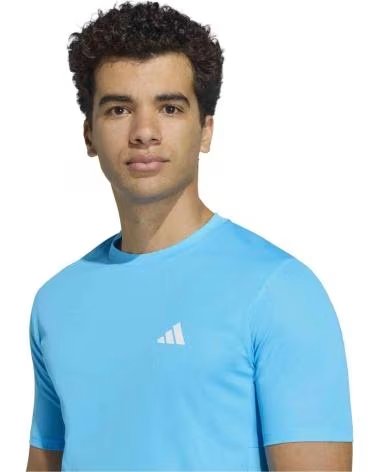 ADIDAS T-SHIRT A MANICHE CORTE WORKOUT ESSENTIALS BASE BLU