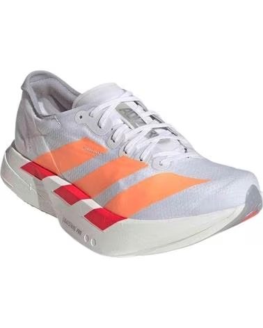 ADIDAS ADIZERO ADIOS PRO 4 DAMEN-LAUFSCHUHE, WEISS UND ORANGE MUJER