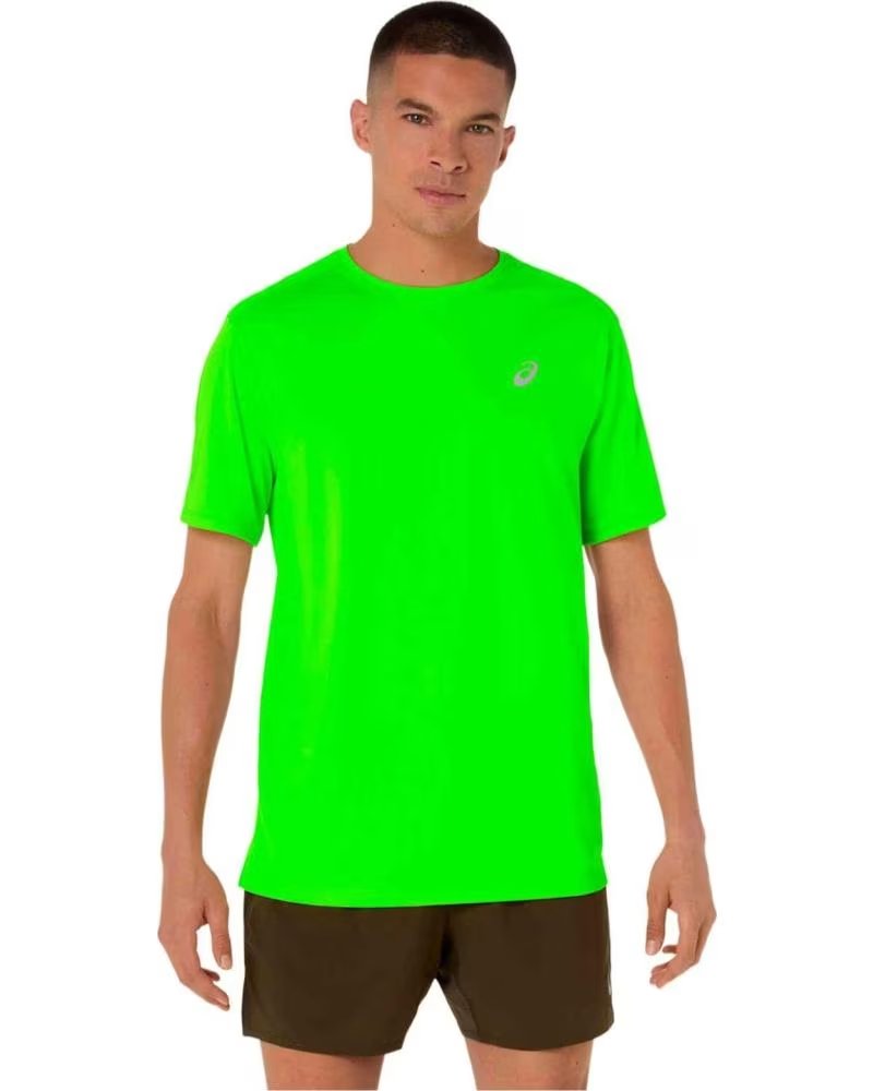 ASICS CORE KURZARMSHIRT FÜR HERREN IN NEONGRÜN FOSFORITO