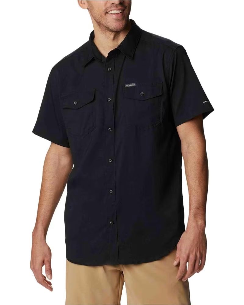 COLUMBIA CAMISA UTILIZER II SOLID MANGA CORTA NEGRA OSCURO