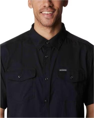 COLUMBIA CAMISA UTILIZER II SOLID MANGA CORTA NEGRA OSCURO