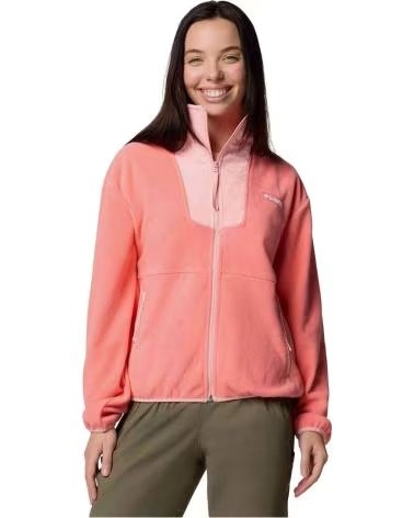 COLUMBIA SEQUOIA GROVE FULL ZIP FLEECE JACKET PINK MUJER