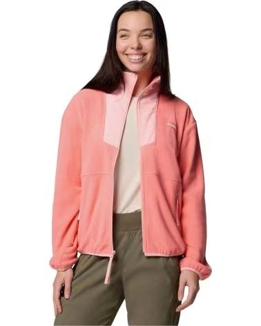COLUMBIA SEQUOIA GROVE FULL ZIP FLEECE JACKET PINK MUJER