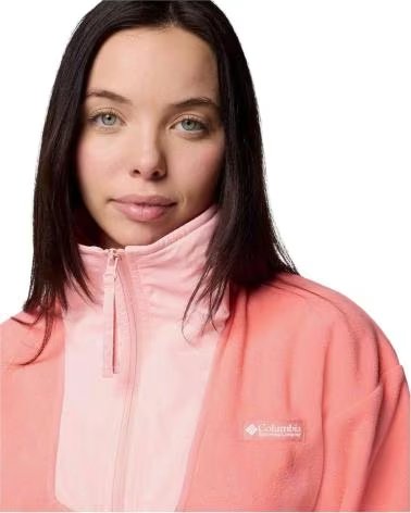 COLUMBIA SEQUOIA GROVE FULL ZIP FLEECE JACKET PINK MUJER