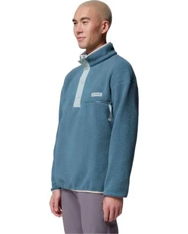 COLUMBIA HELVETIA II HALF SNAP SWEATSHIRT BLUE MEN INDIGO