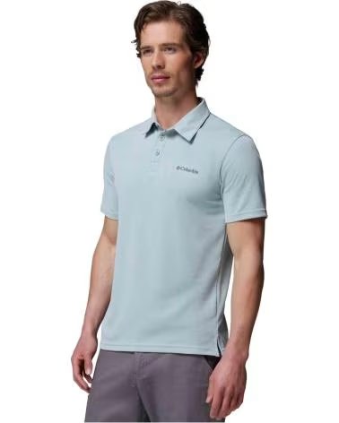 COLUMBIA POLO A MANICHE CORTE NELSON POINT AZZURRO CELESTE