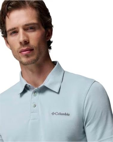 COLUMBIA POLO A MANICHE CORTE NELSON POINT AZZURRO CELESTE