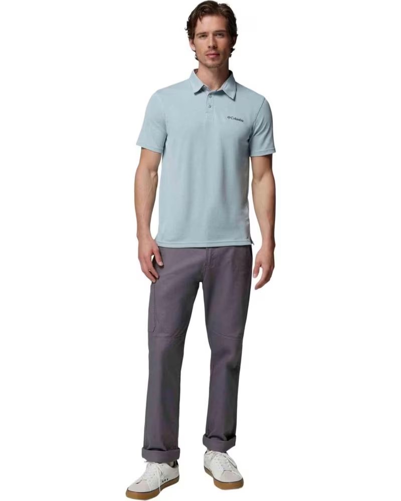COLUMBIA POLO A MANICHE CORTE NELSON POINT AZZURRO CELESTE