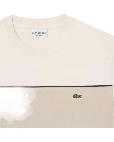 LACOSTE FELPA COLOUR-BLOCK FLEECE BEIGE