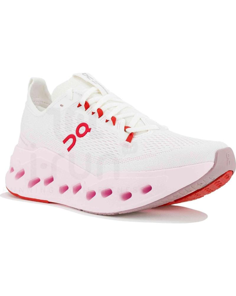ON RUNNING ZAPATILLAS DE CLOUDSURFER MAX BLANCO ROSA MUJER
