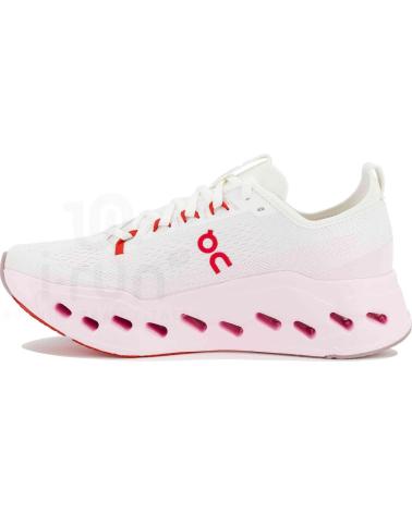 ON RUNNING ZAPATILLAS DE CLOUDSURFER MAX BLANCO ROSA MUJER
