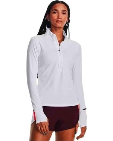 UNDER ARMOUR SUDADERA SUDADERA LAUNCH PRO HALF ZIP BLANCO EN BLANCO PARA MUJER