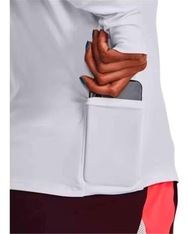 UNDER ARMOUR SUDADERA SUDADERA LAUNCH PRO HALF ZIP BLANCO EN BLANCO PARA MUJER