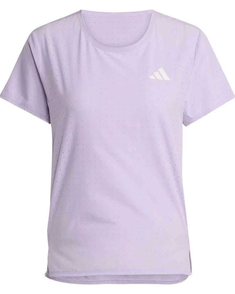 ADIDAS T-SHIRT A MANICHE CORTE ADIZERO JV7173 VIOLA DA DONNA MUJER