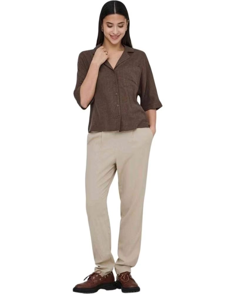 ONLY PANTALONI OXFORD DONNA BEIGE