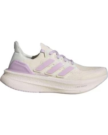 ADIDAS ULTRABOOST 5 LAUFSCHUHE FÜR DAMEN, CREME UND VIOLETT MUJER