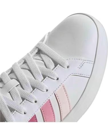 ADIDAS BASKETS GRAND COURT 30 BLANC AVEC DÉTAILS ROSE POUR ENFANTS JUNIOR