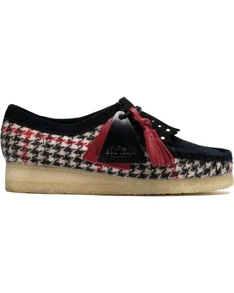 CLARKS TÊNIS WALLABEE BLACK TWEED COMBINATION