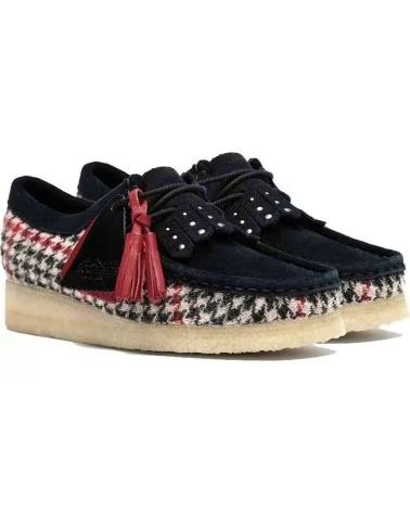 CLARKS TÊNIS WALLABEE BLACK TWEED COMBINATION