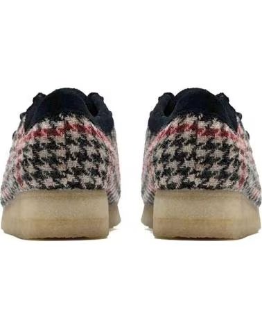 CLARKS TÊNIS WALLABEE BLACK TWEED COMBINATION