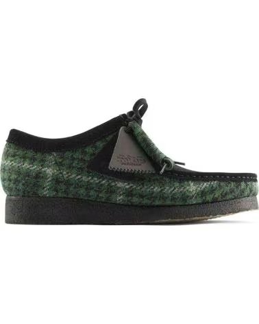 CLARKS SAPATILHAS WALLABEE GREEN TWEED COMB