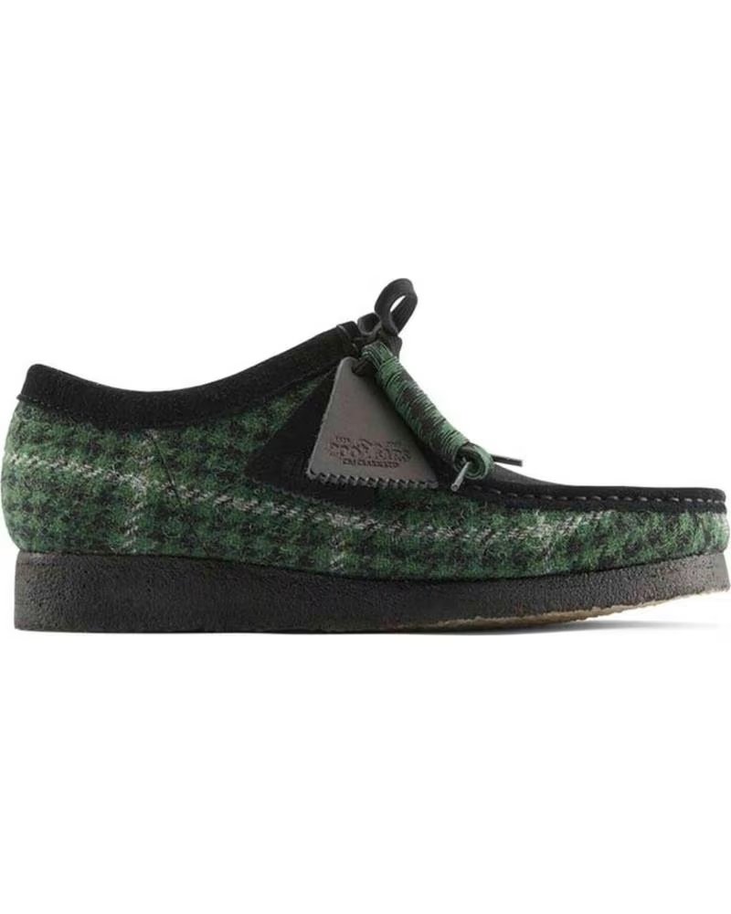CLARKS SAPATILHAS WALLABEE GREEN TWEED COMB