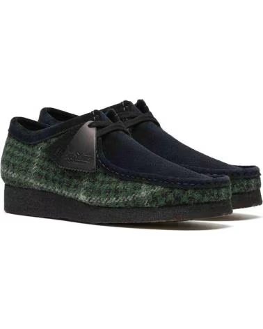 CLARKS SAPATILHAS WALLABEE GREEN TWEED COMB