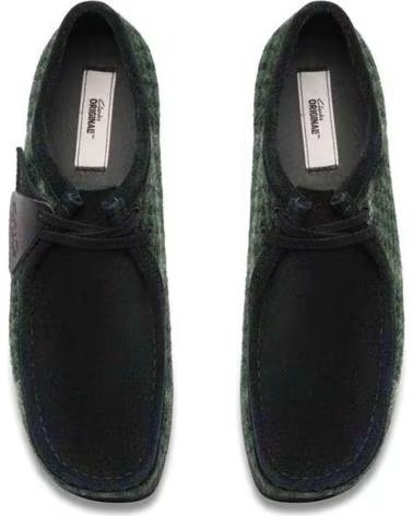CLARKS SAPATILHAS WALLABEE GREEN TWEED COMB