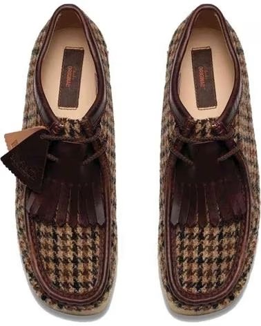 CLARKS ZAPATILLAS WALLABEE BROWN TWEED COMBINADAS