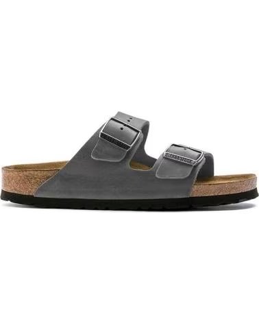 BIRKENSTOCK ARIZONA SOFT FOOTBED SANDALS GREY
