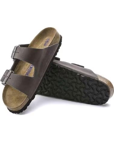 BIRKENSTOCK ARIZONA SOFT FOOTBED SANDALS GREY